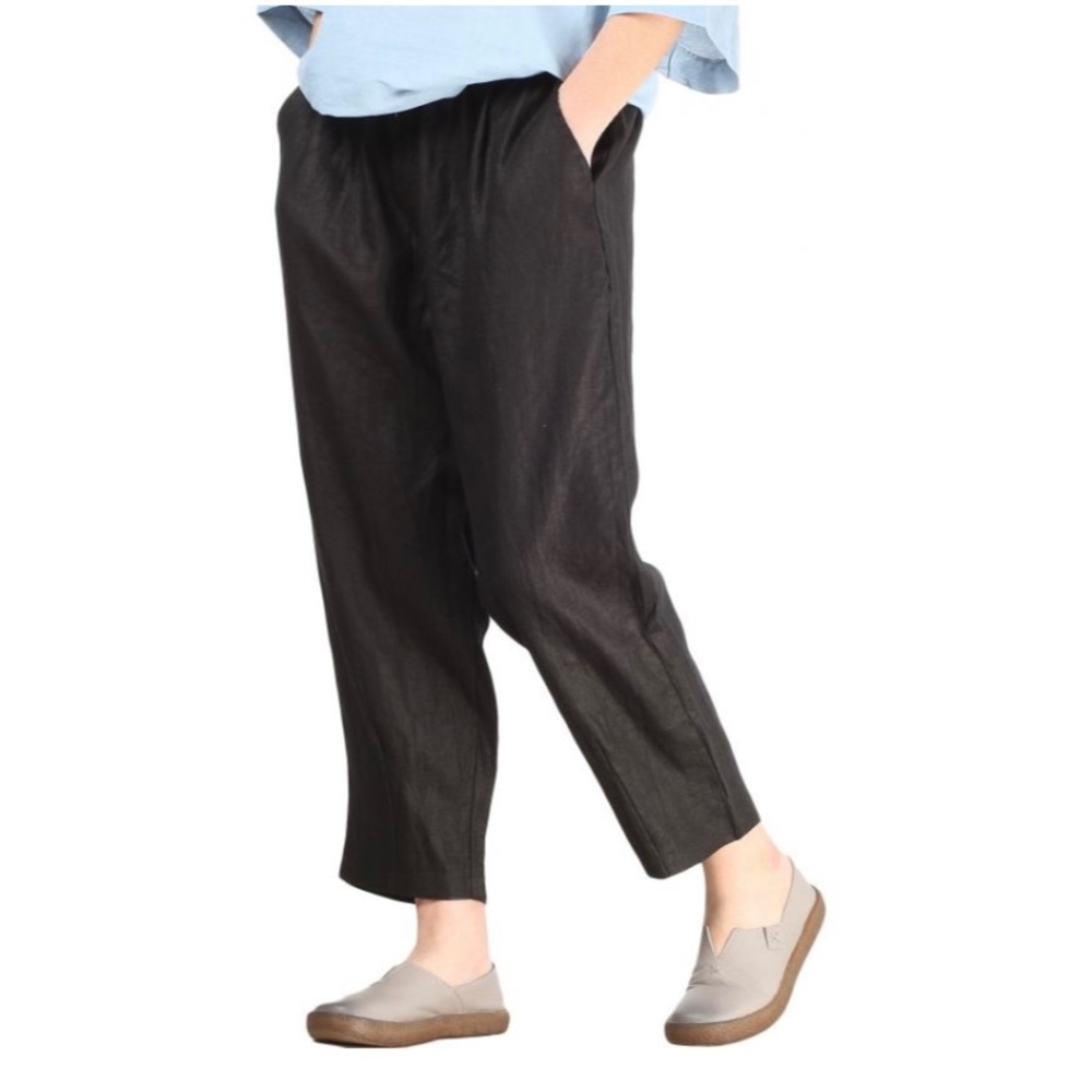 NWT Linen Ankle Pants Capris
Cropped Tapered Trousers Size XL